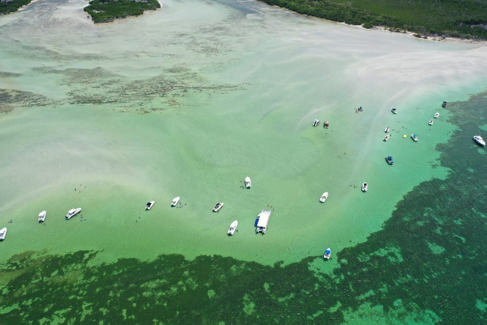 The sandbar from above